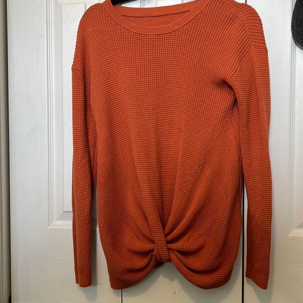 waffle knit womens top